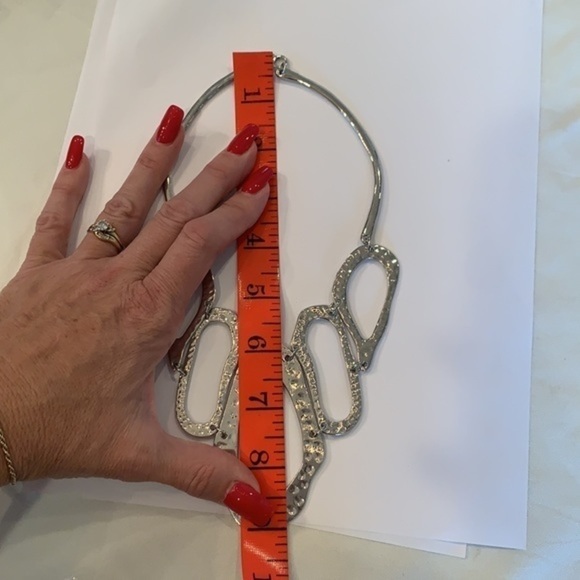 💐5/25 large bold chunky hammered sliver metal - Picture 5 of 6